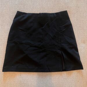 Aritzia Sunday Bed Black Mini Skirt with Slit 4